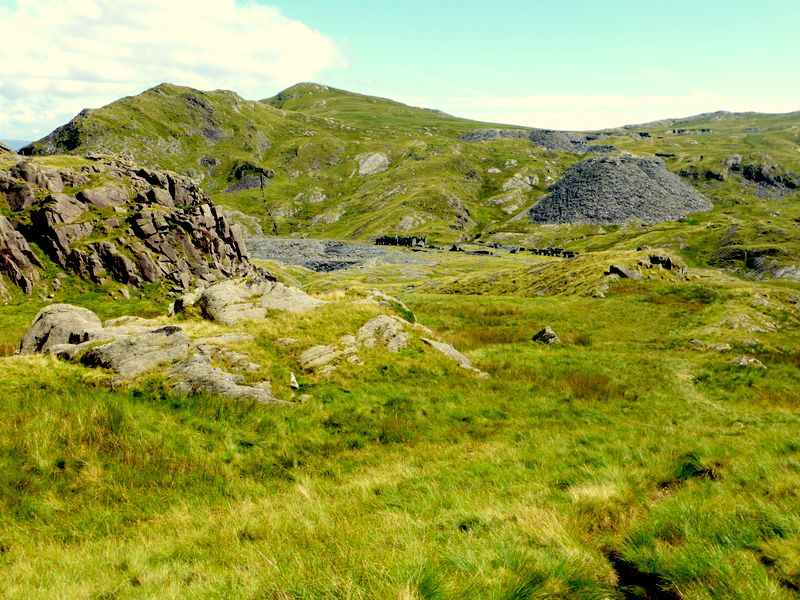 Looking back at Cwmorthin Quarry