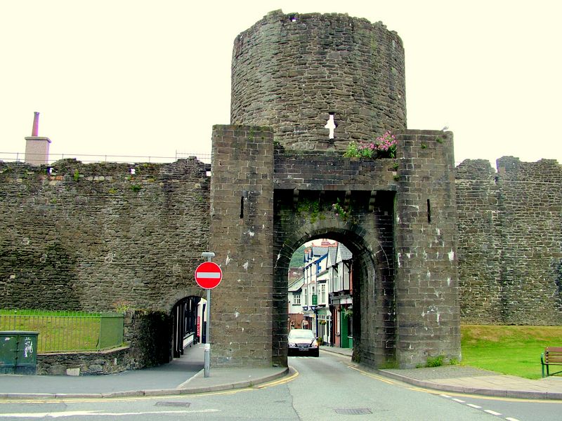 Entering Conwy Town Walls
