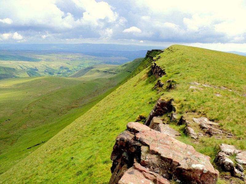 Summit of Fan Hir looking back towards Glyntawe