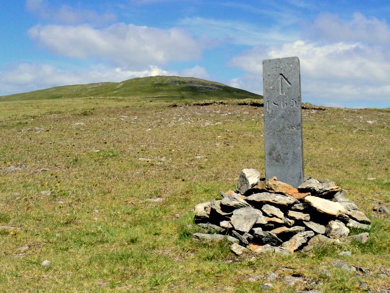 One of many boundary marker stones around Plynlimon