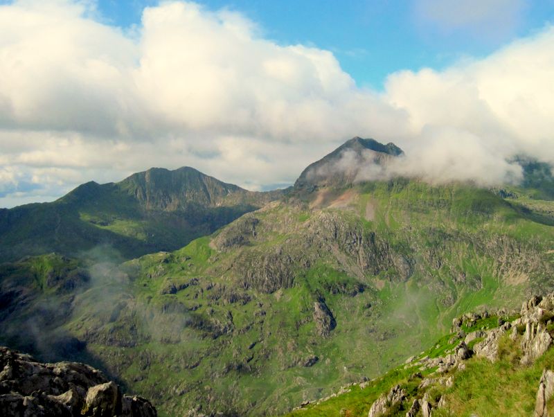 Snowdon and Crib Goch from ascent of Glyder Fawr (Photo Richard Tyler)