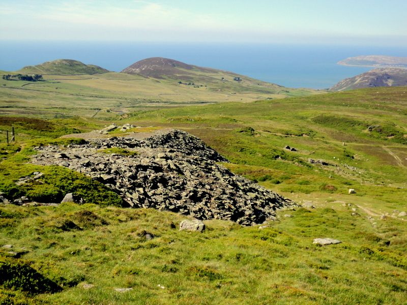 Foel Lus and North Wales Coast from Old Quarry above Maen Pendu